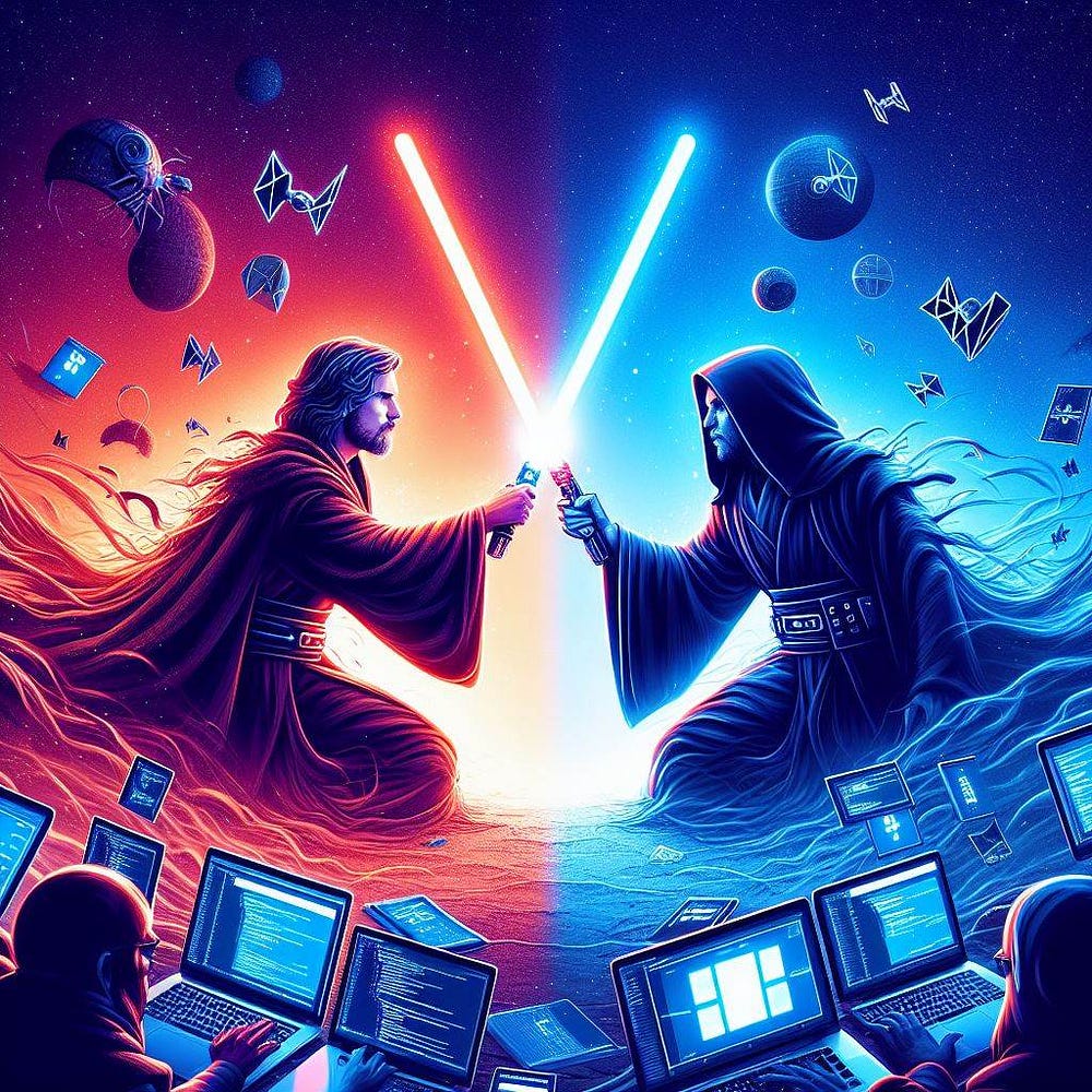 In a digital galaxy far, far away, designers and developers wage an epic battle for supremacy. On one side, the Jedi designers wield the Force of creativity, crafting stunning visual experiences that dazzle the senses. Meanwhile, the Sith developers harness the power of code, ensuring that their creations function flawlessly without succumbing to the Dark Side of bugs and glitches. It’s a cosmic clash of style versus substance, where lightsabers clash over pixel-perfect precision and the balance