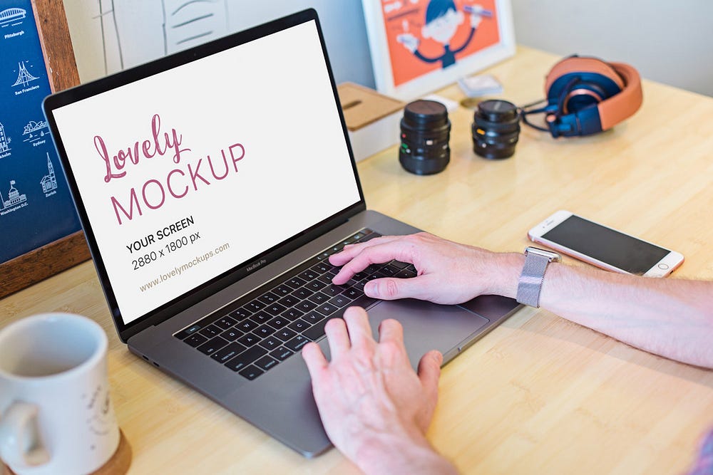 Free Download Review Of Space Gray Macbook Pro Mockup Ideas Psd Templa