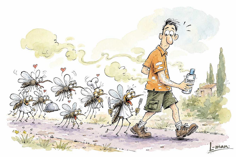 Watch out! Mosquitoes may be eating your DEET!
