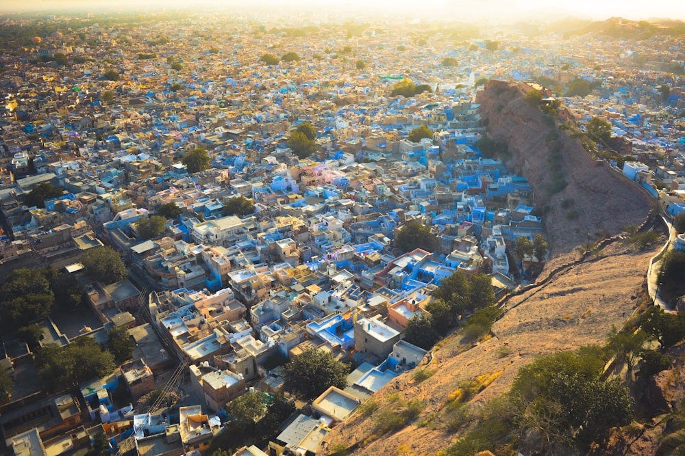the Blue City, is famous for its vibrant blue-painted houses