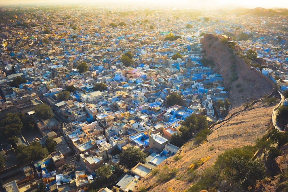 the Blue City, is famous for its vibrant blue-painted houses