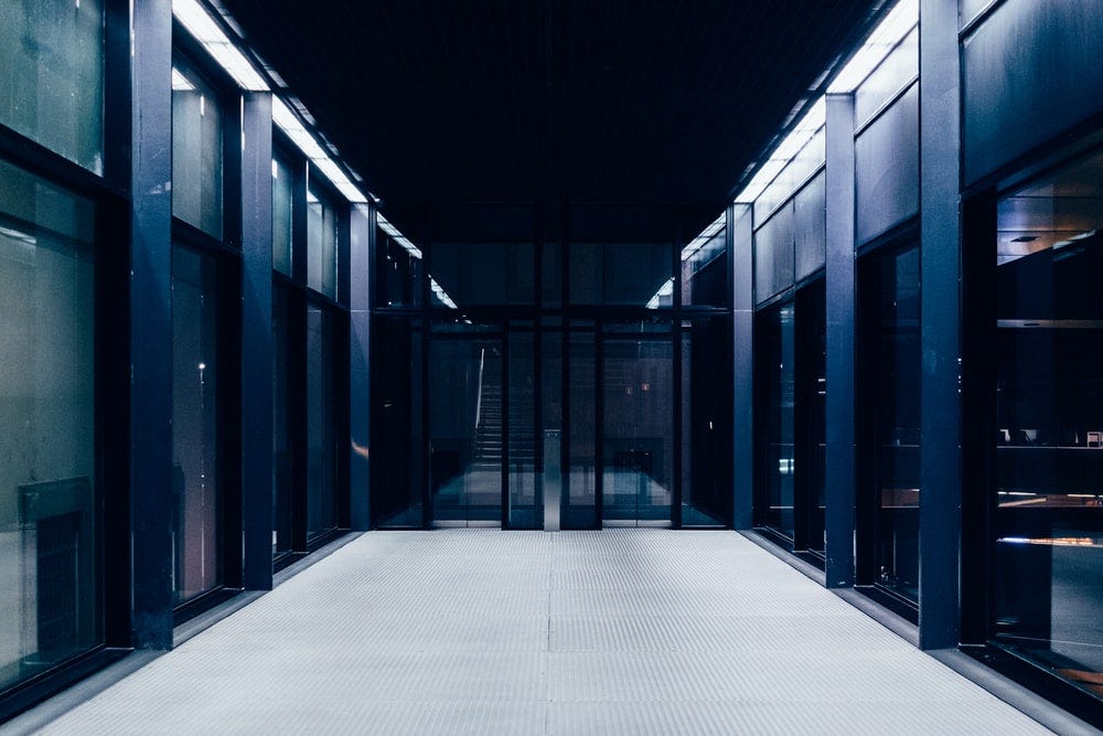 A Dark Mysterious Hallway