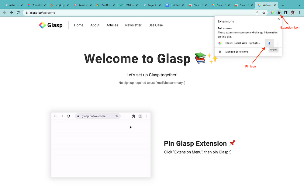 Glasp extension icon