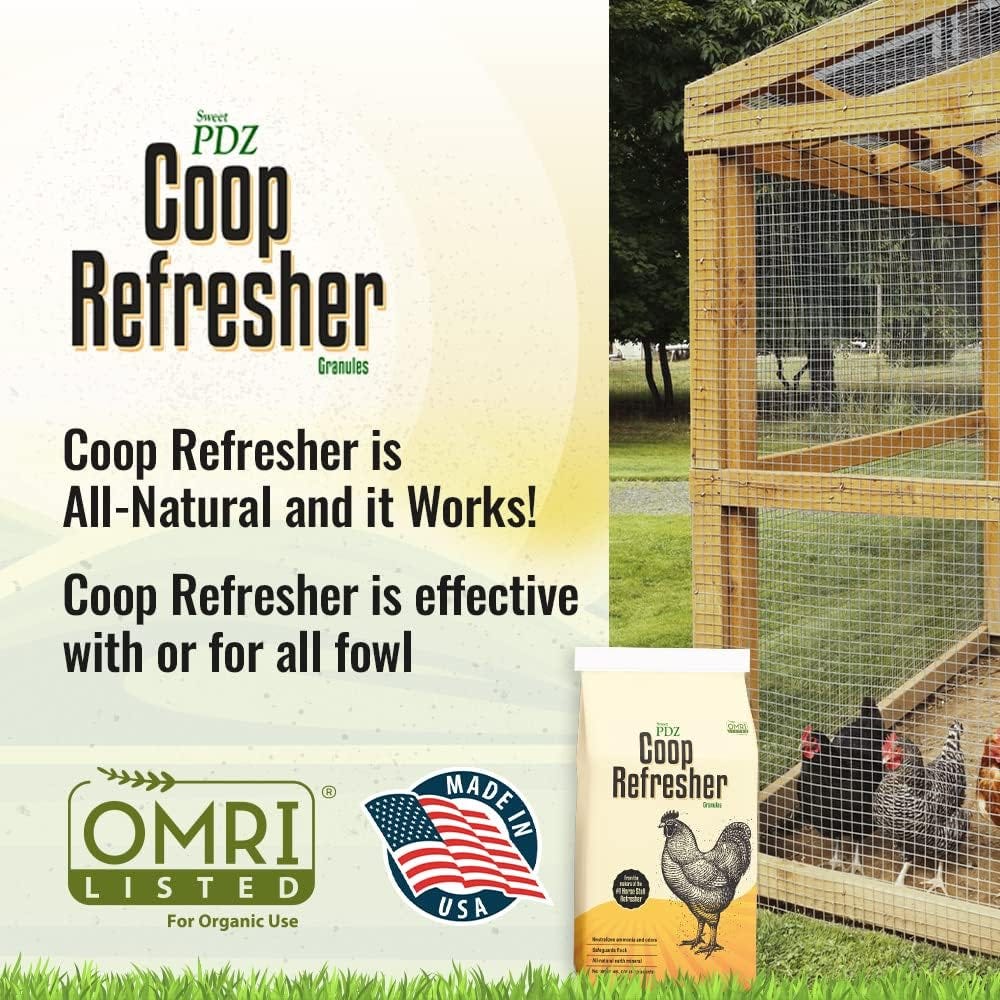 Coop Refresher - Zeolite Odor Eliminator - Essential Chicken Coop Accessory - 10 lbs