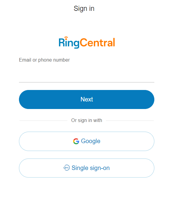 Signup with RingCentral