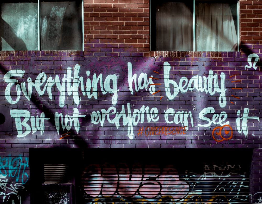 Everything has beauty but not everyone can see it.