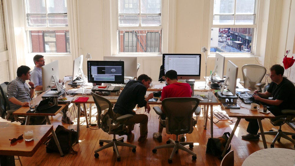 The FiftyThree office, September 2012; photo courtesy of Ellis Hamburger