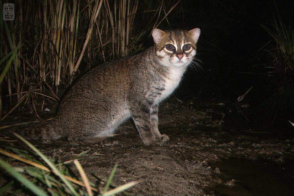 He’s alive: the very rare flat-headed cat!