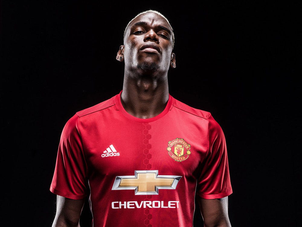 Paul Pogba signed with Manchester United on August 8 2016 for a World Record fee.