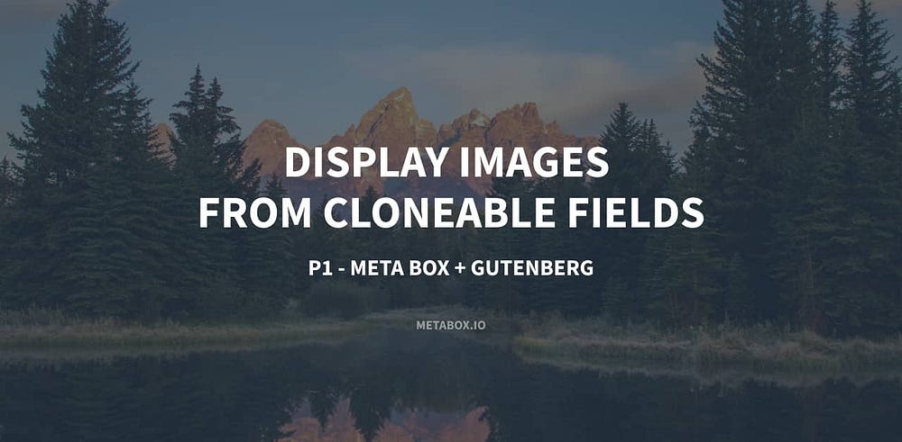 How to Display Images from Cloneable Fields — P1 — with Gutenberg