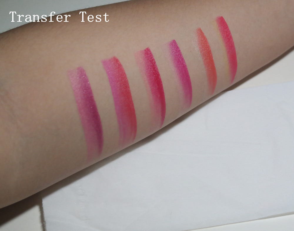 laneige two tone lip bar review - transfer test