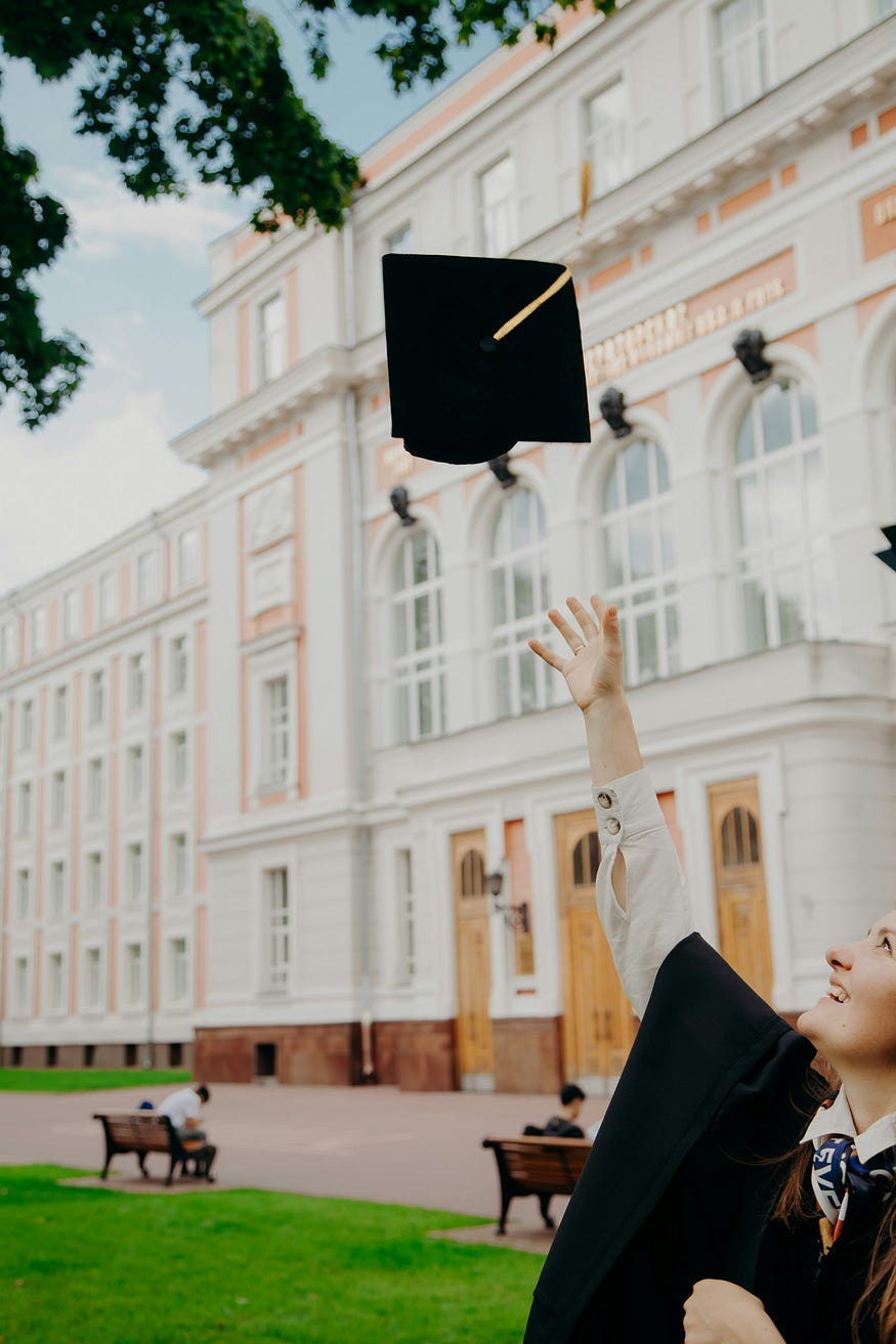 flying graduation cap