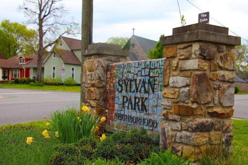 Image of the sylvan park welcome sign