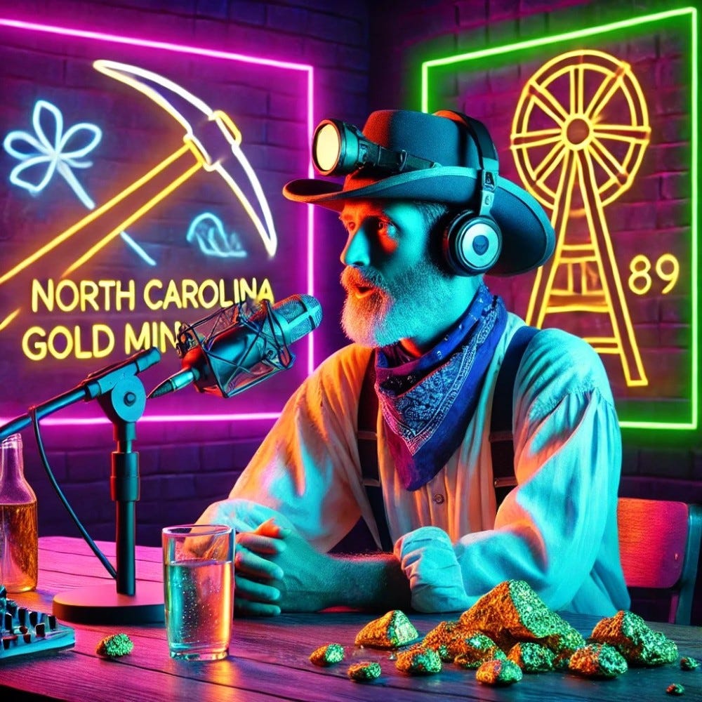 North Carolina Gold Miner. ChatGPT. By Joshua D Glawson.