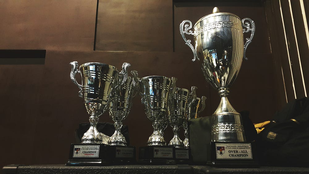 Shiny awards and trophys