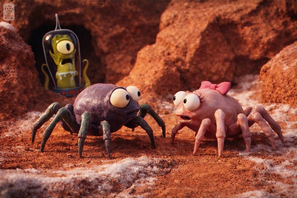 OMG there are spiders on Mars !!1!