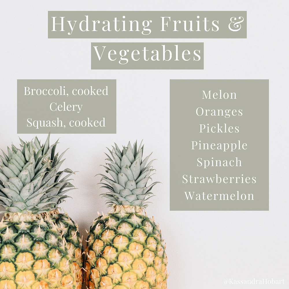 List of hydrating fruits and vegetables