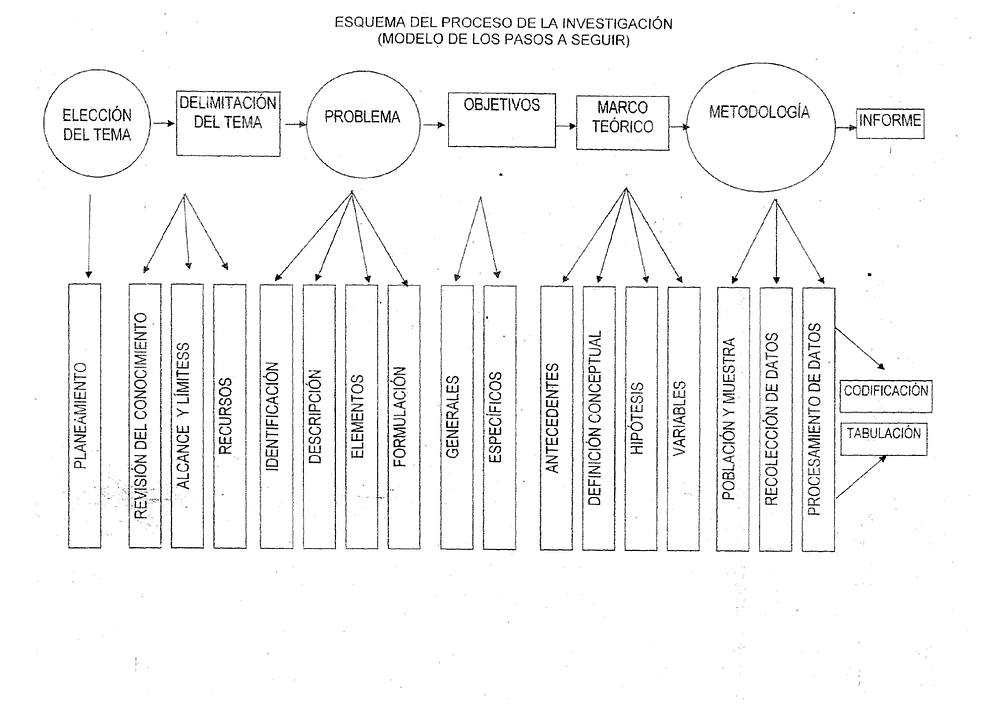Esquema del proceso de la investigación