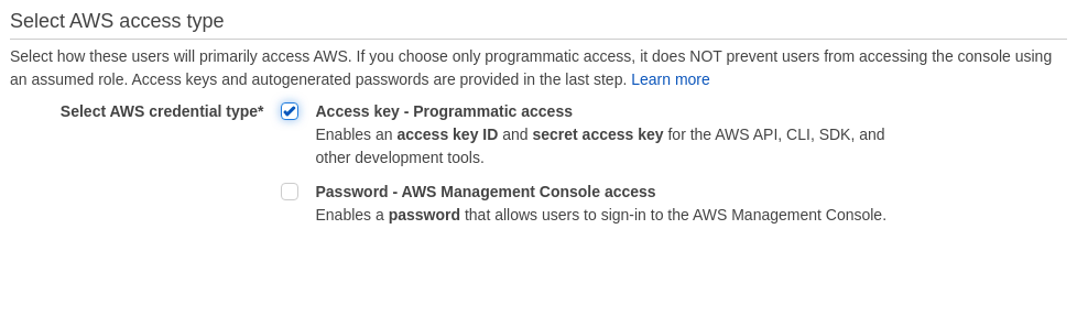 select access type