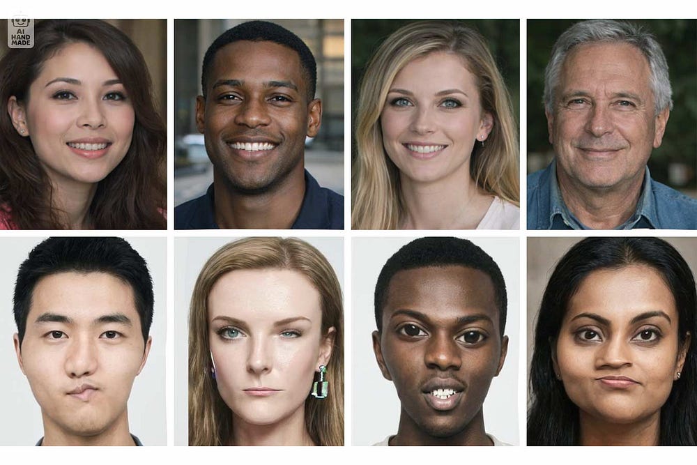 We recognize AI faces (slightly) better