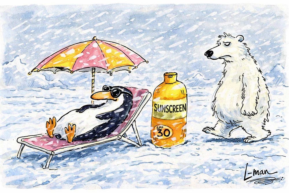 The invisible coat of a penguin