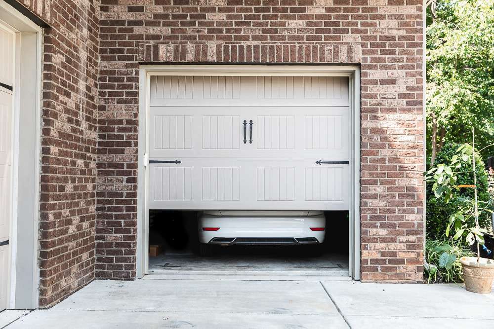 An automatic garage door sample.