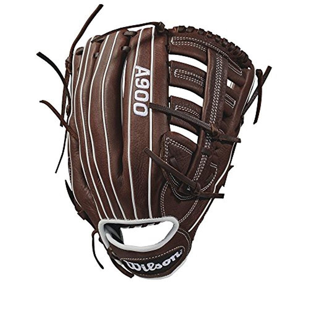 Wilson 2018 A900 Gloves - Left Hand Throw Dark Brown/White, 12.5