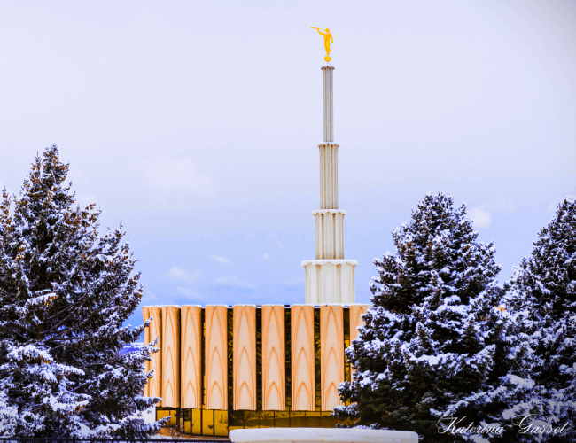 A photo of the Provo Temple in Utah County - one of the locations of the warming centers to be set up for the homeless in Provo