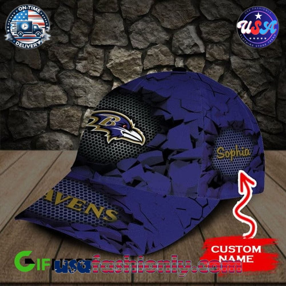 Personalized Baltimore Ravens with Ravens Logo Classic Cap