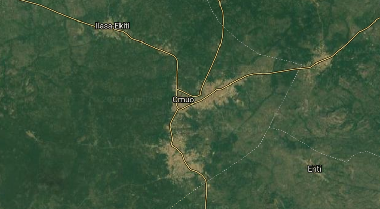 Omuo, Ekitn region satellite image