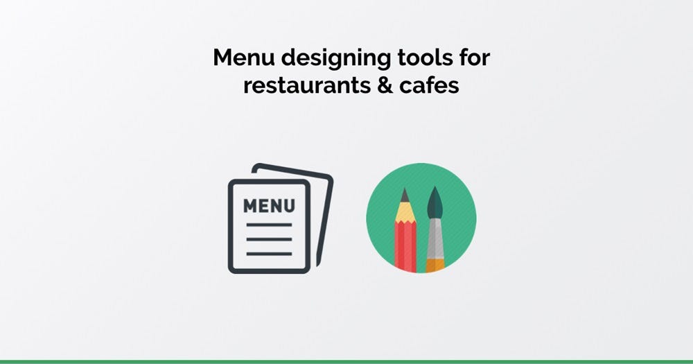 Restaurant menu card design tools