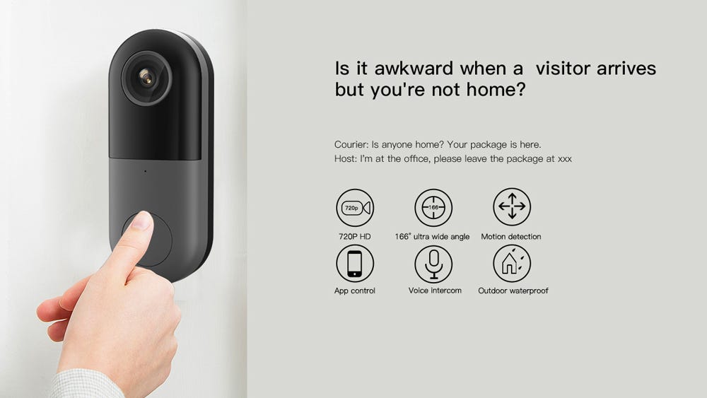 กริ่งประตู มีกล้อง ดูผ่านมือถือ doorbell Video Door Phone, Videophone, Video Intercom