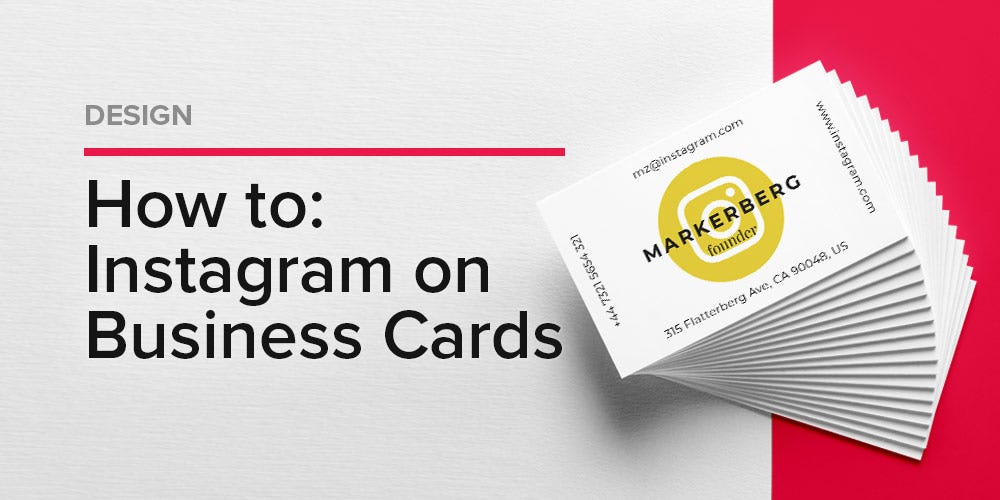How to display Instagram information on business cards