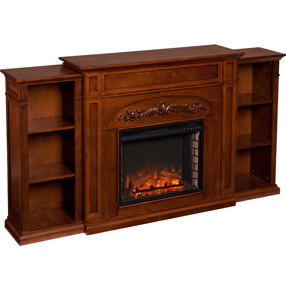 Southern Enterprises (SEI) Chantilly Electric Fireplace with Bookcases