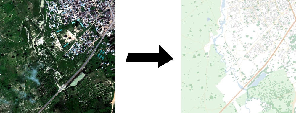 Automatic Satellite Image to Map View