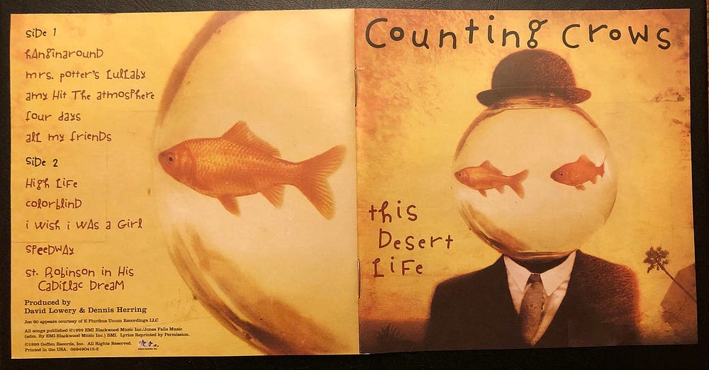 A CD jacket showing a gold fish in a bowl and a “man” with a goldfish bowl for a head — wearing a bowler hat.