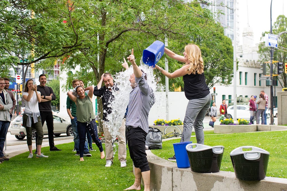 The Ice Bucket Challenge in action. Photo by Major Tom Agency