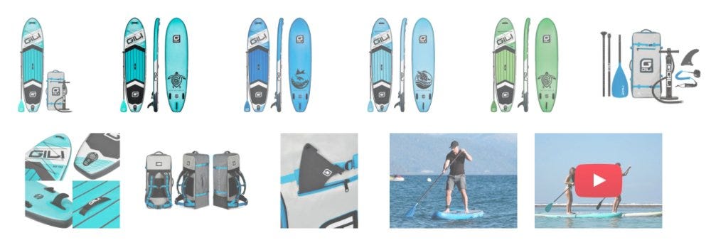 Gili Sports Product Images - Digital Marketing in 2020