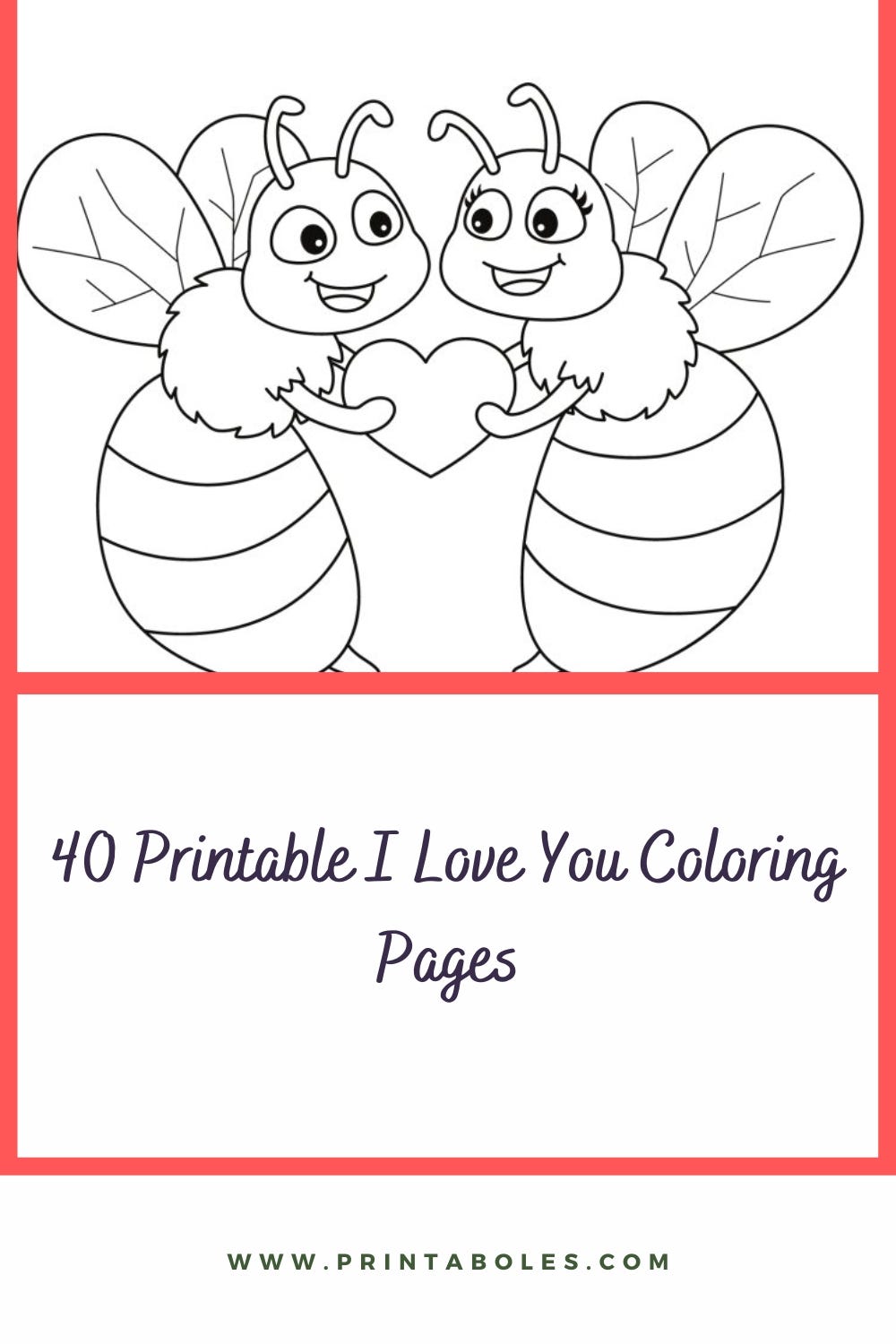 40 Free Printable I Love You Coloring Pages