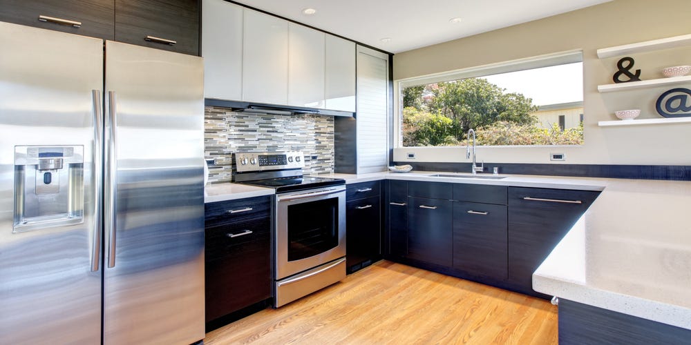 Easy to clean stainless steel kitchen