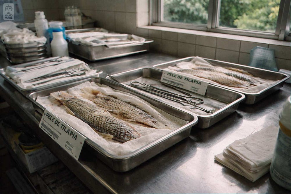 Fish skin very effective for burns