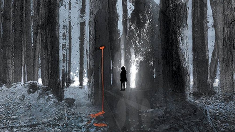 Part of the cover of ‘Wytches’, written by Scott Snyder and illustrated by Jock, colours by Matt Hollingsworth