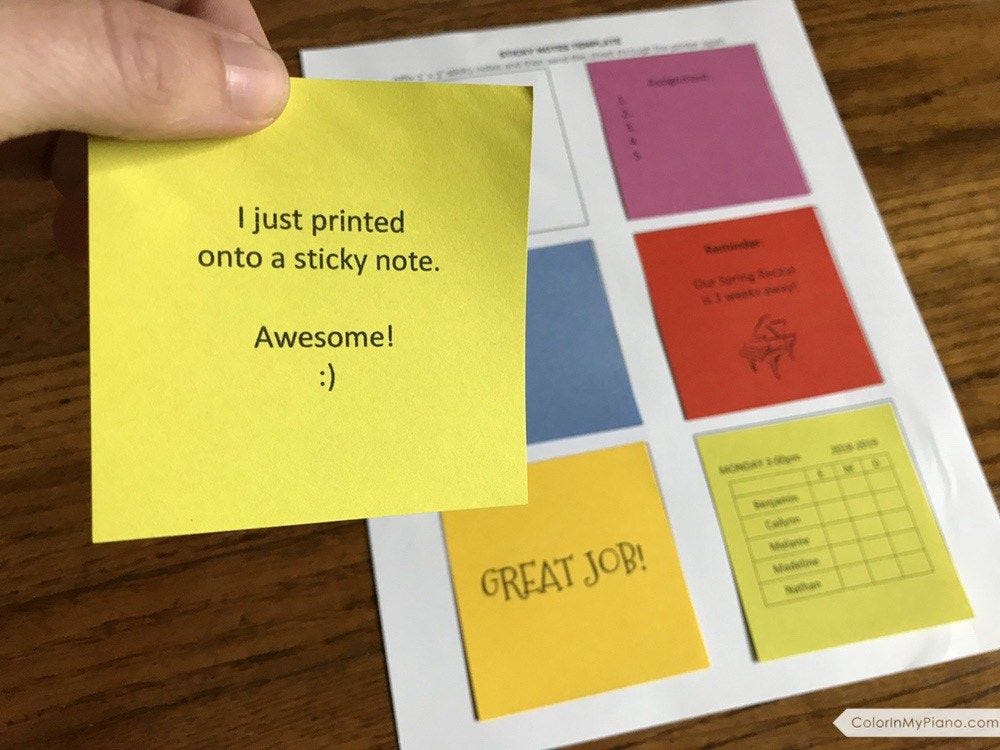 Free Printable Sticky Notes Template Sticky notes, Notes template, Thankful printable