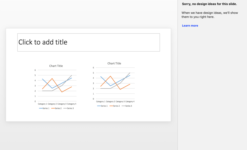 No suggestions for these charts