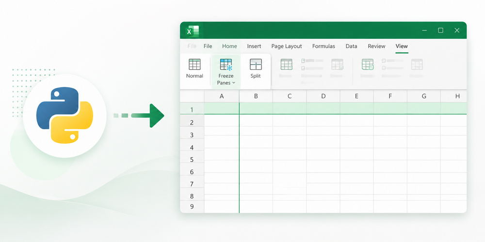 How to Freeze and Split Excel Panes with Python