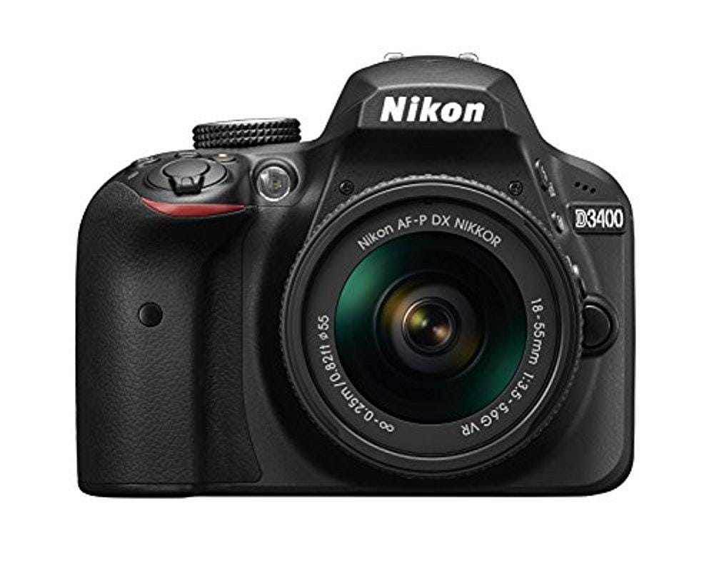 Nikon D3400 24.2 Megapixel Digital SLR Camera with Lens - 18 mm - 55 mm - Black