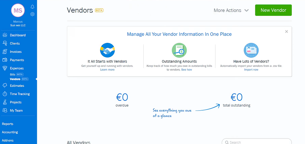 FreshBooks offers streamlined invoice management