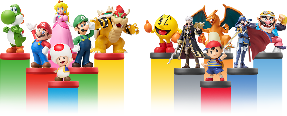 Some of the Amiibo figurines that are currently available. 