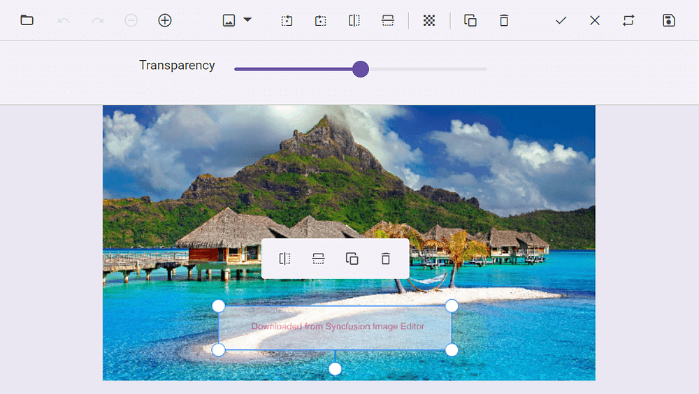 Adding image annotation using the toolbar in Blazor Image Editor