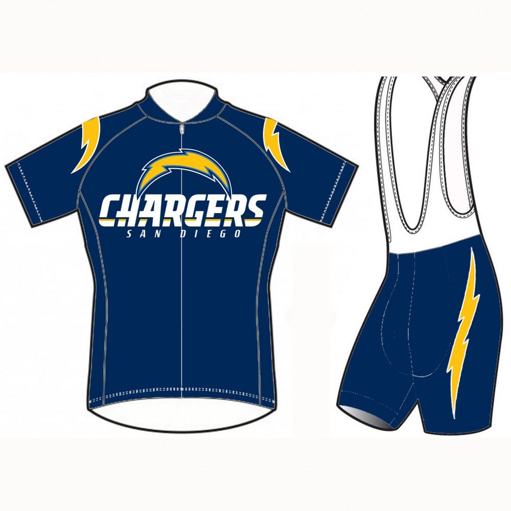 NFL San Diego Los Angeles Chargers Cycling Jerseys Shorts (bibs) / La Chargers Shorts